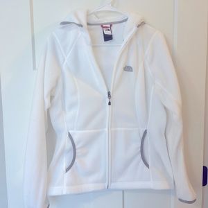 White Fleece North Face Jacket